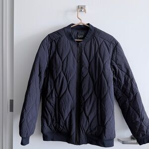 NWOT 01. Algo Men's Quilted Bomber Jacket - Navy size M